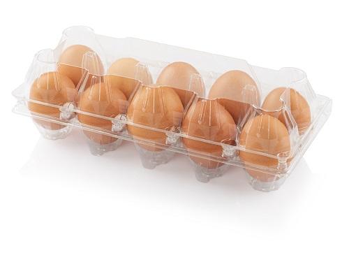 プラスチック容器に入った卵