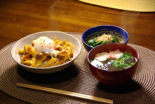 すまし汁と丼