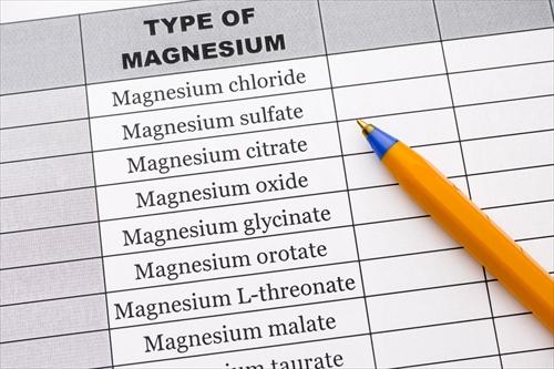 さまざまな種類のマグネシウム