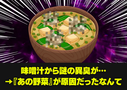 『なんでこんなことに…』味噌汁から強烈な異臭が…→原因の【その食材】とは