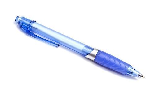 青いボールペンの写真