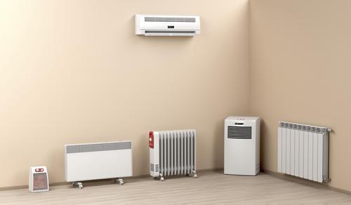 エアコンなどさまざまな暖房器具の画像