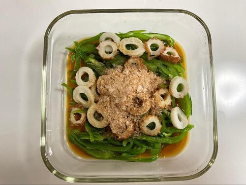 熱いうちに調味料を加える