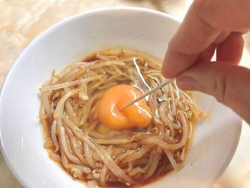 卵を入れます