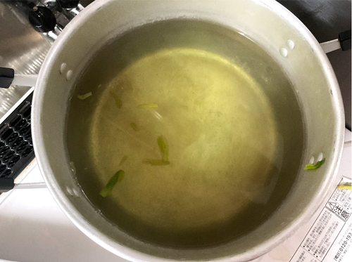 ホーレン草のゆで汁
