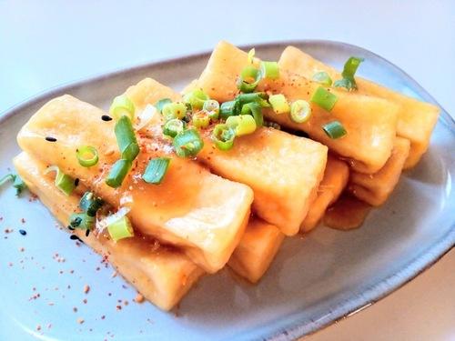 高野豆腐で揚げ出し豆腐を作る