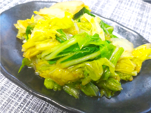 白菜の葉のあえ物