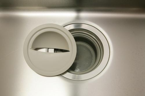 綺麗なシンクの排水口