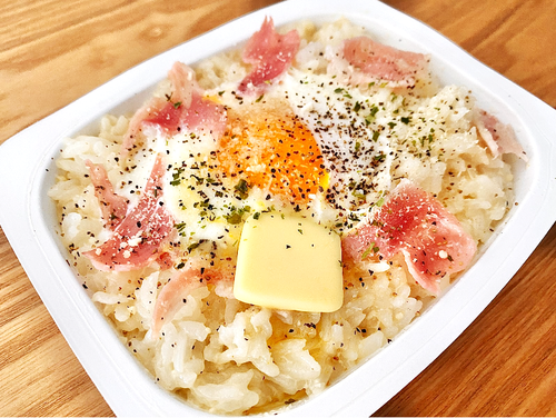 パックごはんで「カルボ飯」を作る