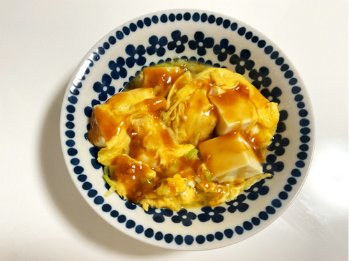 豆腐卵炒め
