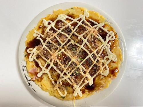 レンジで時短お好み焼き