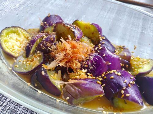 なすの味噌煮風レンジ蒸し