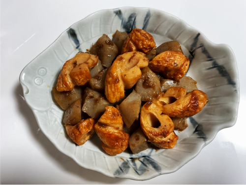こんにゃくとちくわの炒め煮