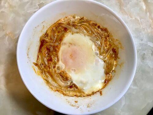 半熟に仕上げます