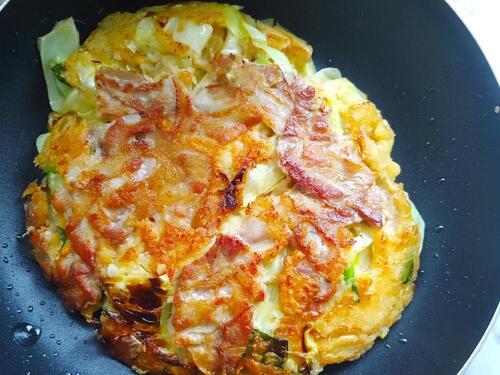 生地を焼く