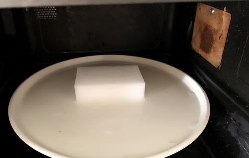 洗浄液をかけてチンするだけ