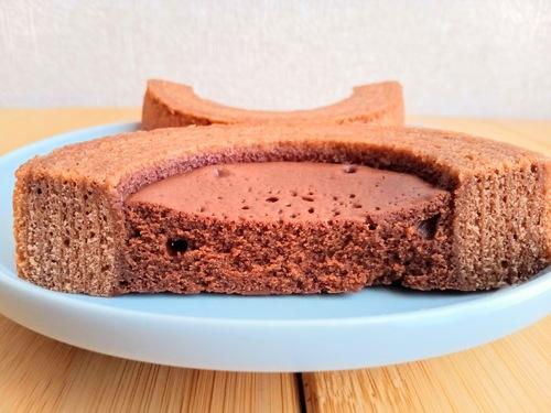 生チョコを使ったチョコケーキのバウムのカット断面