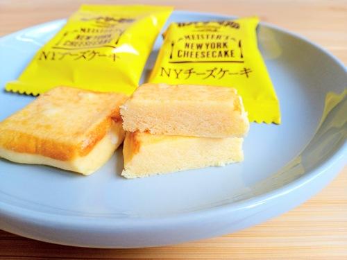 カントリーマアムマイスターズNYチーズケーキのカット断面