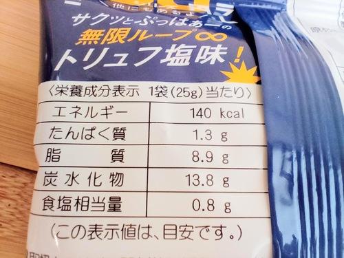 96オツマミトリュフ塩味の栄養成分表示