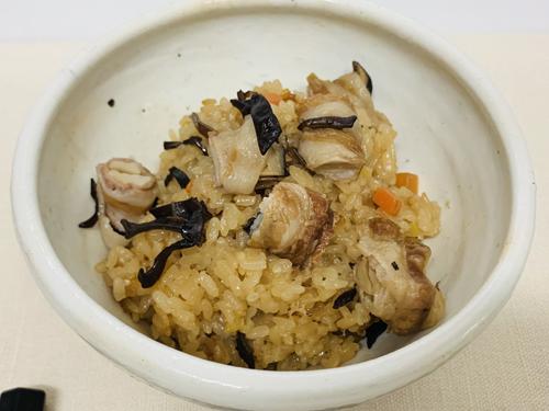 【干しエリンギと豚肉の中華おこわ】干し野菜が肉のうまみを吸収！