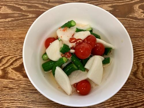 【いちょう切り大根と夏野菜の水キムチ】サラダ感覚のお漬物！