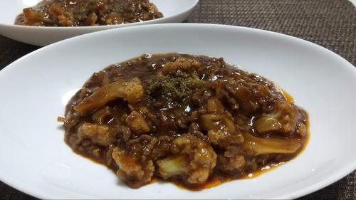 【麻婆カリフラワー】豆腐をカリフラワーにするだけカロリーオフ！