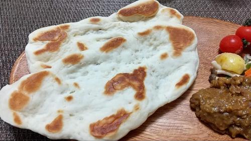 【本格ナン】家にある材料で手軽にフライパンで焼いて作る！