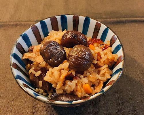 【栗の炊き込みごはん】焼き豚のタレを使って味つけ不要！